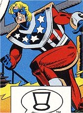 His costume back when he was the Shield