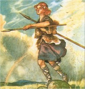 Cúchulainn depicted by John Duncan, a 19th century Scottish artist