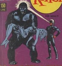 Atoman's foe, Killer, apparently controlling a gorilla