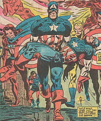 The Patriot takes over from the Spirit of '76 as Captain America