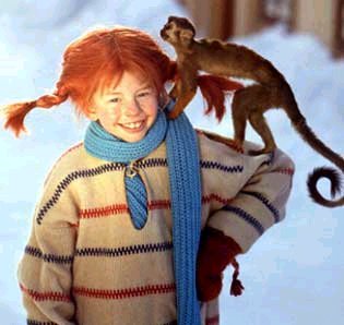 Inger Nilsson as Pippi from the Swedish TV-series and four theatrical movies